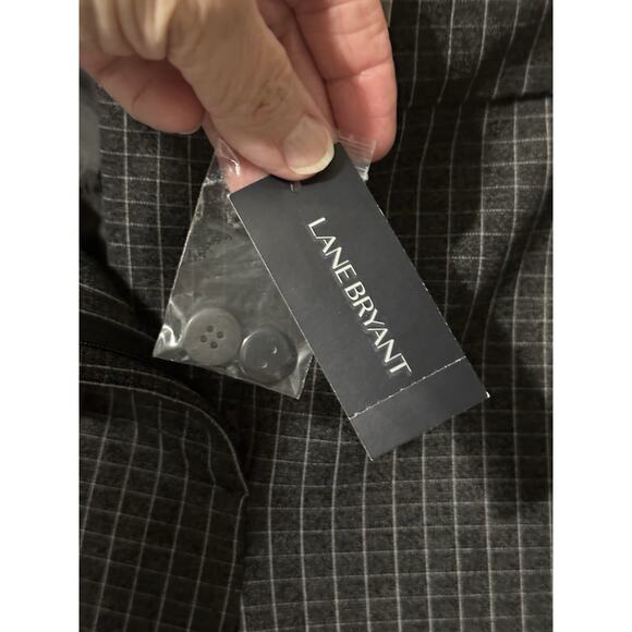 Lane Bryant Women’s Plus Sz 18 Pants Black Checked Straight Leg Zipper Legs NWT - Picture 10 of 16